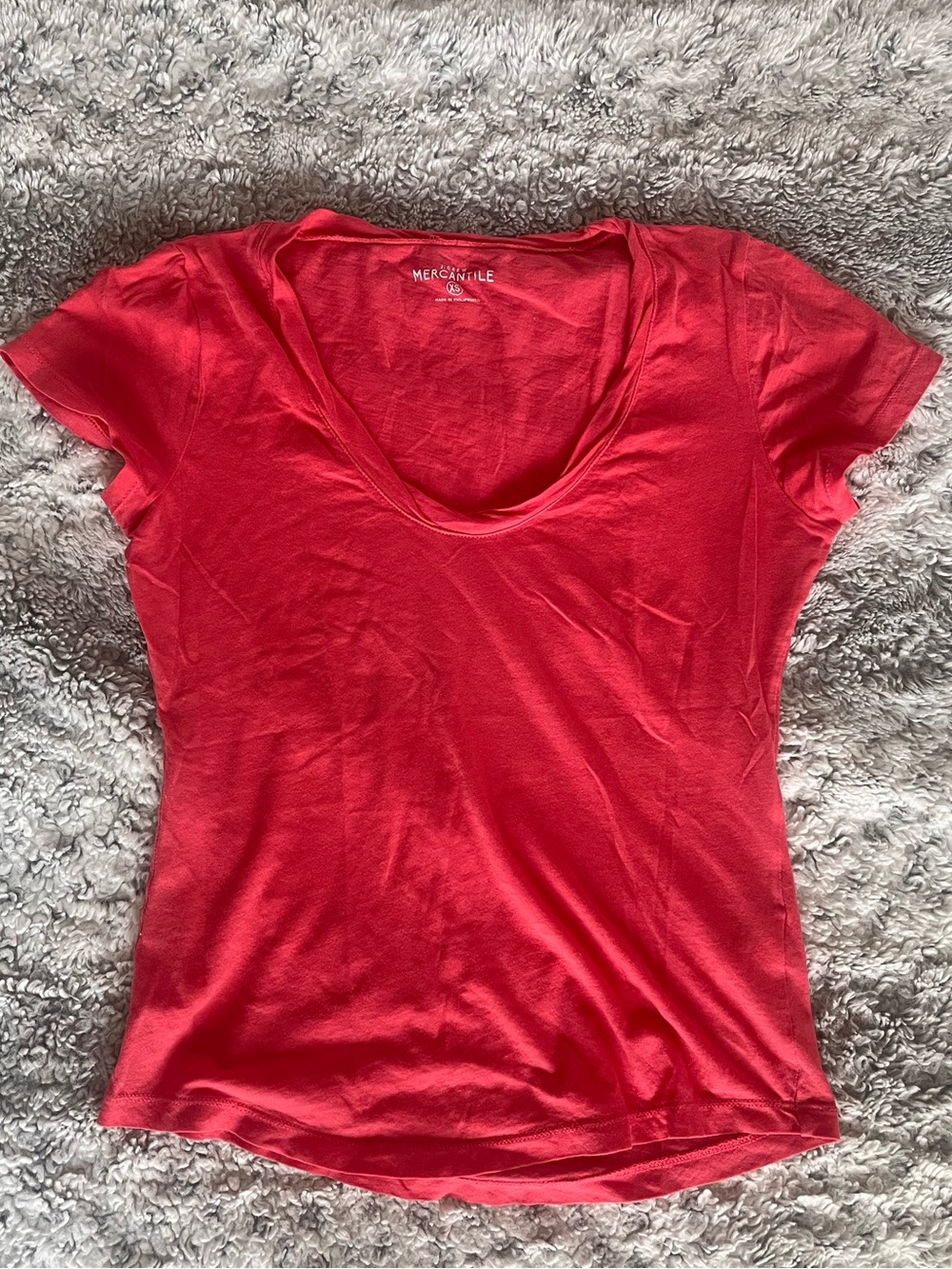 J. Crew Mercantile Red/Coral Roll Neck Women’s Tee